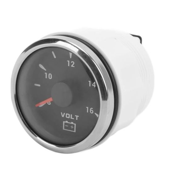 Voltmètre De Bateau 52mm 8-16V - Jauge Tension Marine IP67 Rétro-éclairage 7 Couleurs