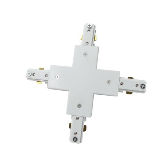 Ensemble Complet Rail Monophasé Rail 1 Mètre Blanc | Incl. 4x Spot GU10 2700K 3W Dimmable Embout, Connecteur D’Alimentation