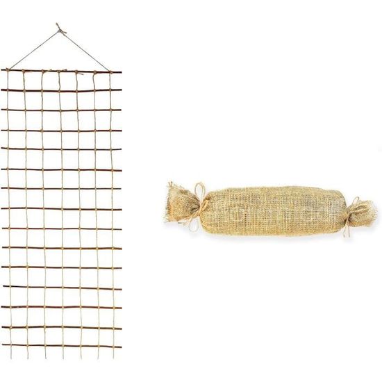 Filet à Plantes Grimpantes En Jute 2x2.5m - Maille 15cm - Biodégradable - Pour Concombres, Tomates, Pois