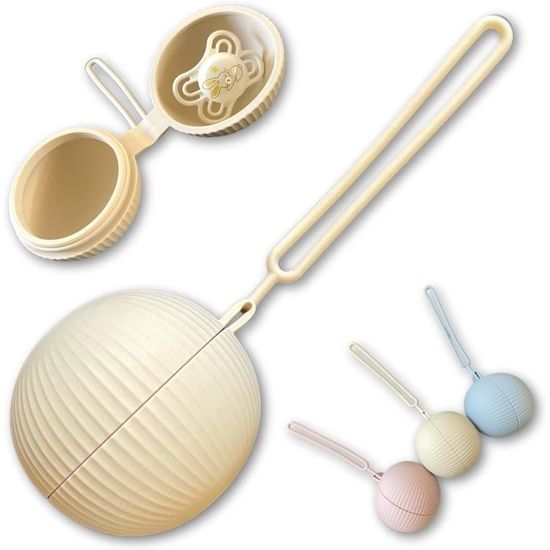Boîte à Tétine Bébé En Silicone - 2 Boîtes Imperméables Avec Cordon Pour Voyage (vert Et Bleu)