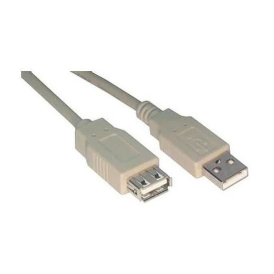 MCL Rallonge USB 2.0 type A Mâle / Femelle - 3 m - Noir