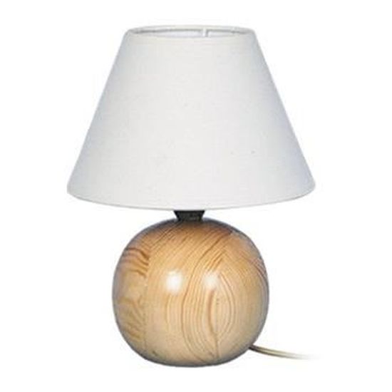 Lampe Bois Lampe De Chevet Bois Hetre 18x18x26cm Naturel