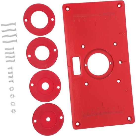 Plaque Insertion Table Toupie Aluminium T60 240x200 Mm | Pour Travail Du Bois Et Découpe CNC