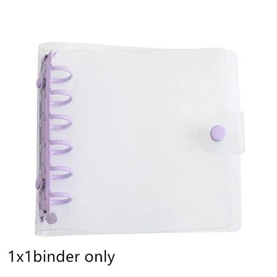 VILLCASE Classeur PVC Rechargeable Spirales Couverture Transparente Pailletée A5