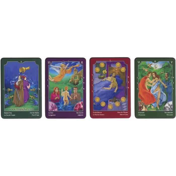 Le Tarot de l'amour - Jeu de 78 Cartes - Cartes de voyance avec Explication des 78 Lames (livret en FR de 72 Pages) - Jeu de Tarot Divinatoire à Le Tarot de l'amour - Jeu de 78 Cartes - Cartes de voyance avec Explication des 78 Lames (livret en FR de 72 Pages) - Jeu de Tarot Divinatoire à