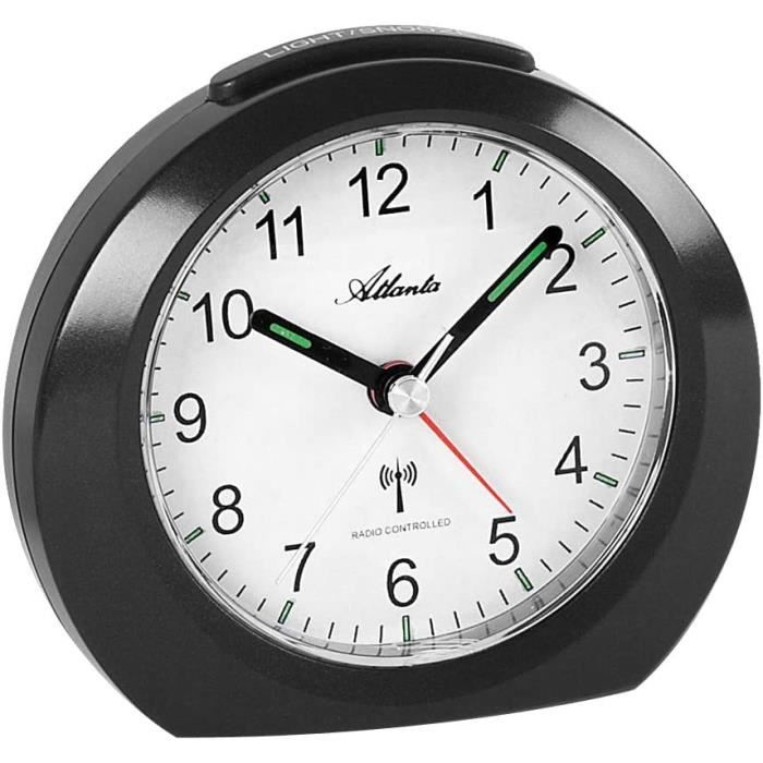 Réveil De Voyage Silencieux Avec Aiguilles Lumineuses - Format Compact 5,6 Cm, Pile AA