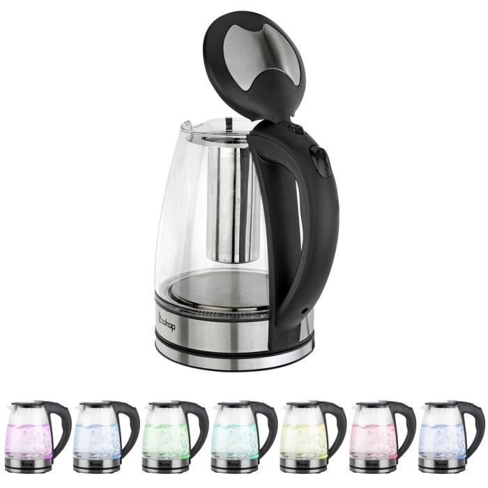 Bouilloire électrique en verre ZOKOP HD-1861-A 220V 2200W 1.8L avec filtre