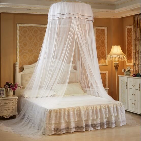 Moustiquaire ciel de lit Blanche