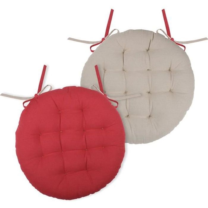 Rouge et Lin - Coussin de chai