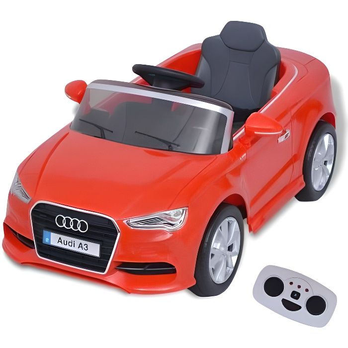 Voiture Électrique pour Enfants - Audi A3 Télécommandée - 3-7 Ans - 2,8 Km-h - Rouge