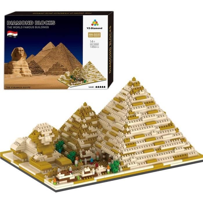 VEHICULE A CONSTRUIRE ENGIN TERRESTRE A CONSTRUIREHYZM Architecture Pyramide dEgypte Jeu de Construction, 1456 Pièces E403