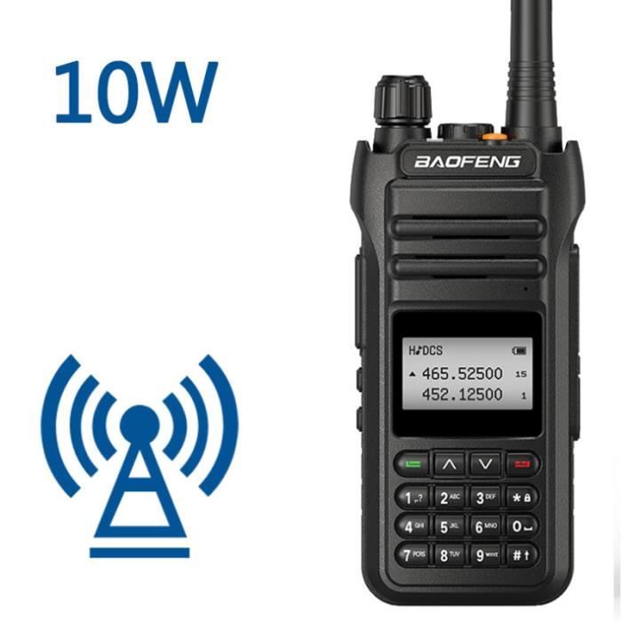 Baofeng H5 Talkie-walkie de Haute puissance 10W longue portée 16 Canaux 136-174/ 400-520MHz avec double bande/ tube de puissance