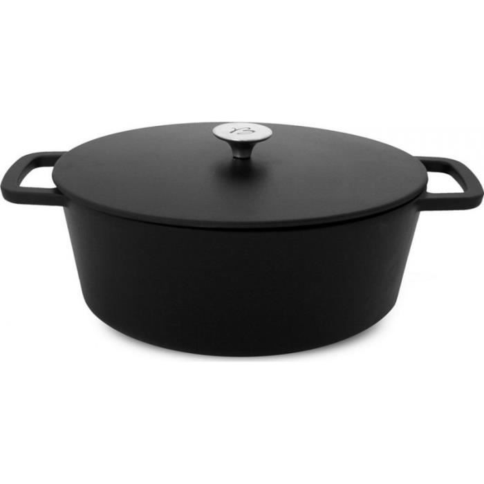 Baumalu Mijoteur - Cocotte Cocotte 34cm et couvercle 7.2L noir black