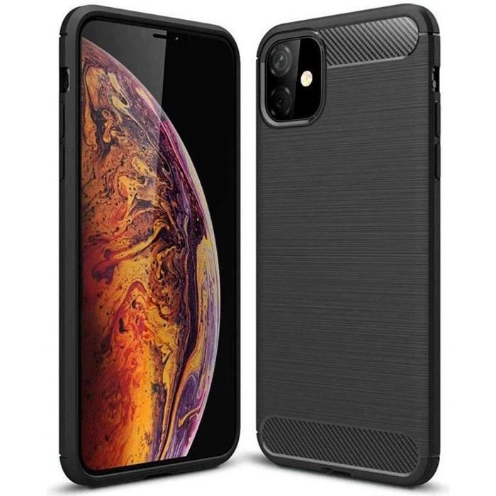 Coque iphone 11 , Coque Silicone Anti-Choc Anti-Rayure Gel Case - Noir