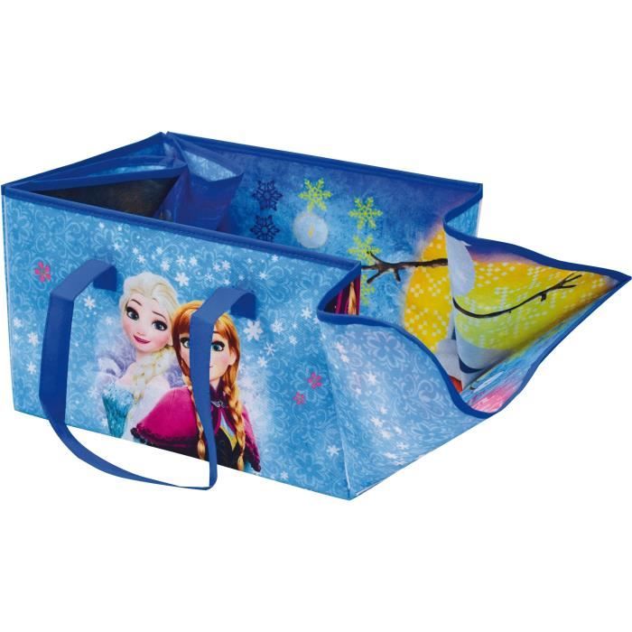 FUN HOUSE Disney Reine des Neiges 712833 COFFRE - TAPIS DE JEU TRANSPORTABLE Coffre : ± H.25 x L. 39 x P. 29 cm déplié : ± H.79 x