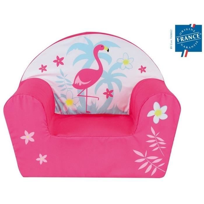 FUN HOUSE Flamant rose 713133 FAUTEUIL CLUB EN MOUSSE Dimensions : ± H. 42 x L. 52 x P. 33 cm pour enfant