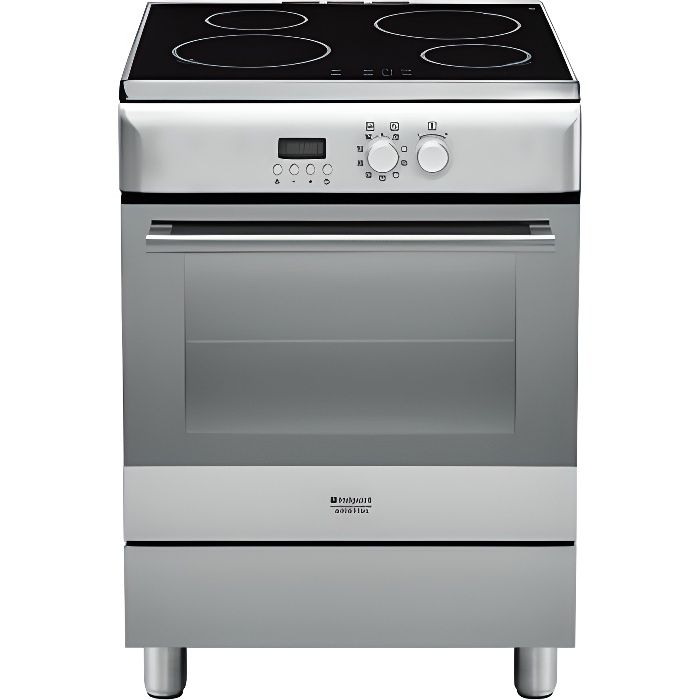 Hotpoint H6IMAAC (X) Cuisinière pose libre largeur : 60 cm profondeur : 60 cm hauteur : 85 cm acier inoxydable