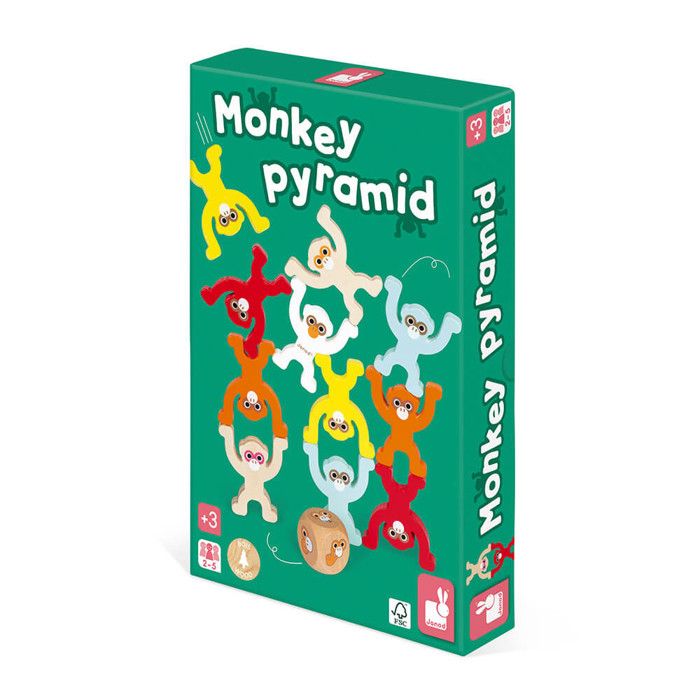 Monkey Pyramid - Jeu d'Adresse en Bois - Dès 3 ans