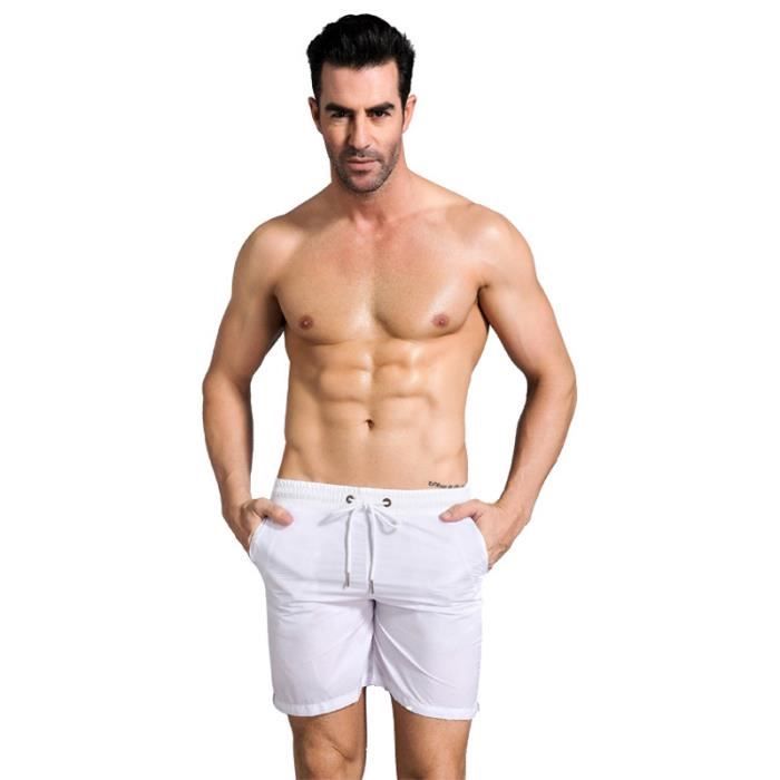 Shorts Homme sport mince Short Hommes uni basique - Orange