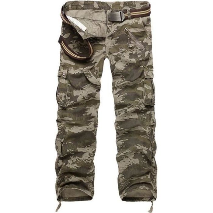 Plus Size Pantalon Tactique Militaire Hommes Camouflage Cargo Pants Salopette Pantalon Décontracté