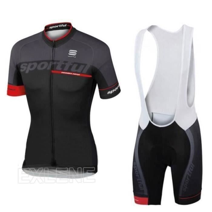 Sportful Maillot cycliste manches courtes et pantalon à bavette pour homme