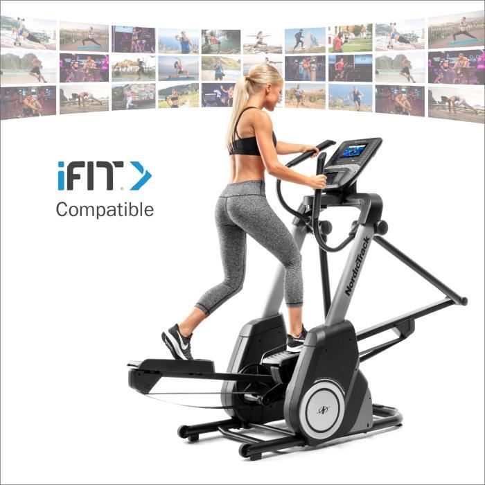 NORDICTRACK Vélo Elliptique FreeStride Trainer FS7i connecté iFIT / Inclinaison 0 -10% / Écran Tactile 7-