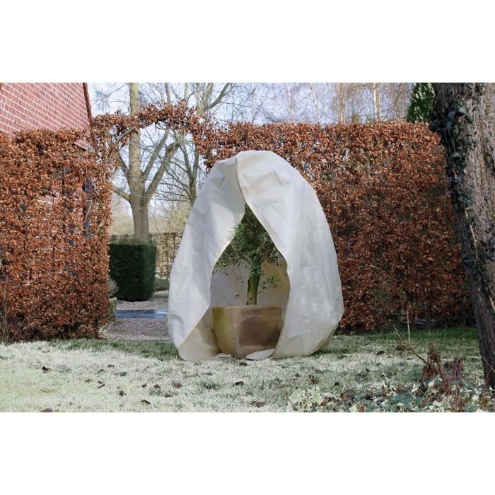NATURE Housse d'hivernage 70 g/m² - Ø 200 cm x 2,50 m - Beige