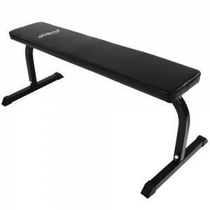 Physionics® Banc de Musculation Plat - en Acier, Charge Max. 200 kg - Banc d'Haltérophilie, Exercices, Entraînement, Fitness, Gym