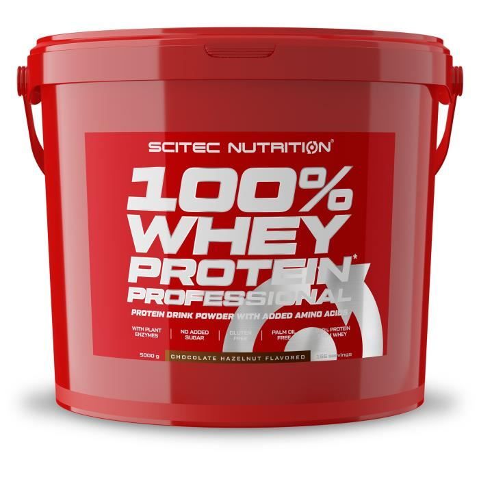 100% Whey Professional 5kg CHOCO NOISETTE Scitec 5000g Proteines Musculation Fitness