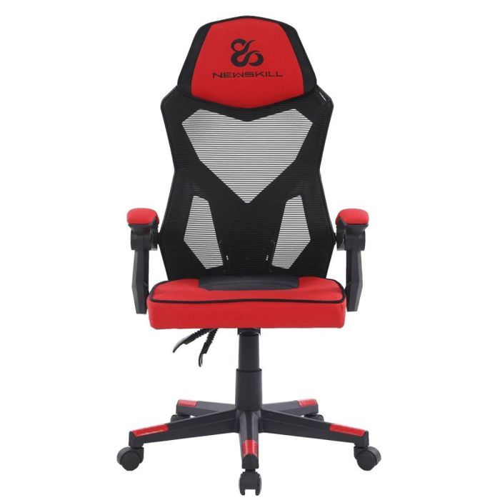 chaise de bureau - fauteuil de bureau newskill eros chaise gaming, nylon polypropylene polyurethane, rouge, mediano