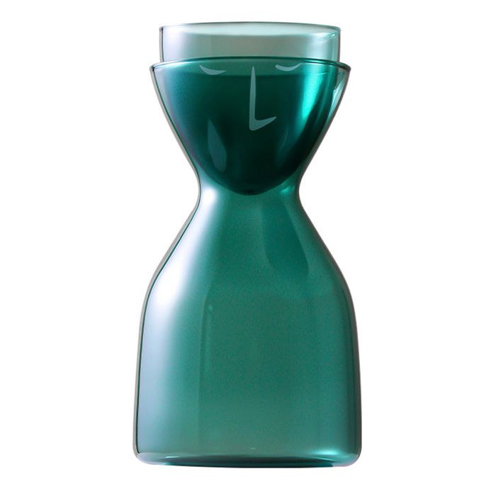 Ensemble de carafe à eau - Verre - Vert - 1L - 225ml - Résistant aux hautes températures