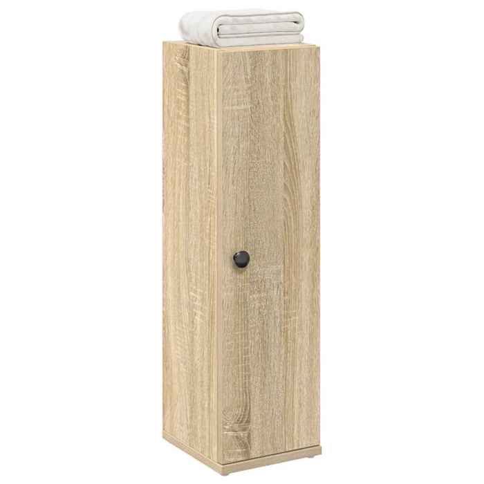 vidaXL Meuble de salle de bain avec porte-rouleau chêne sonoma 858517