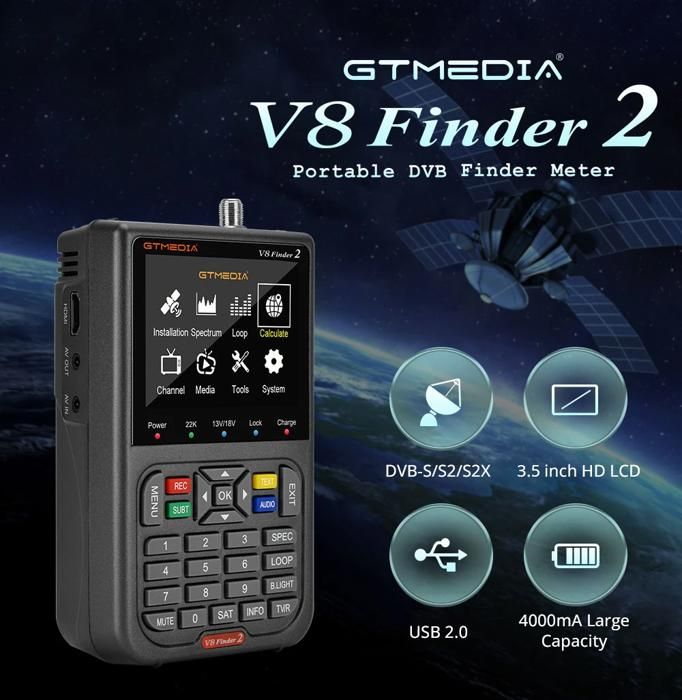 GTMEDIA V8 Finder 2 - Détecteur de Satellite Professionnel - Cdiscount TV  Son Photo