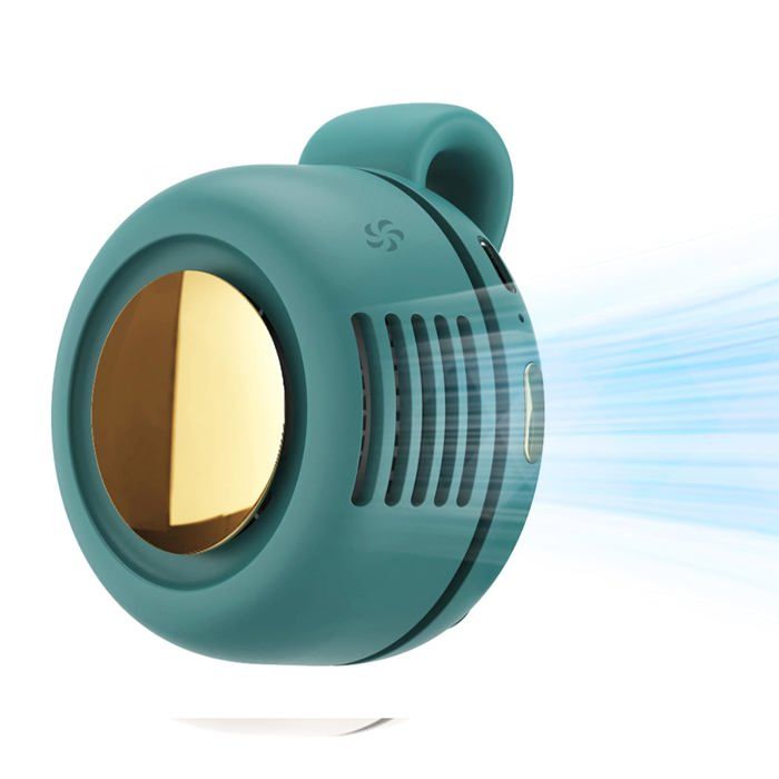 Mini Ventilateur Portable - HANDEIU - Rechargeable USB - 3 Vitesses - Clip Pivotant 360° - Vert - Handeiu