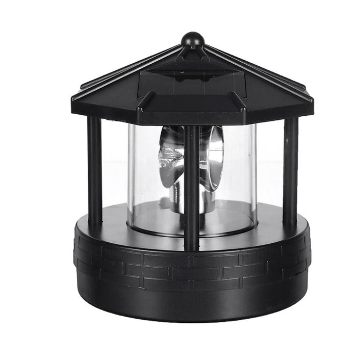 SURENHAP Phare à énergie solaire à énergie solaire rotatif extérieur imperméable à LED LED solaire Tour deco lampe Comme indiqué