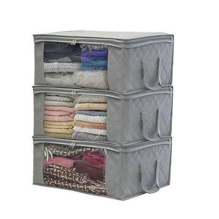 Sac de rangement de vêtements de couette non tissé antipoussière Pochette de rangement pliable Multicolore HOUSSE DE RANGEMENT