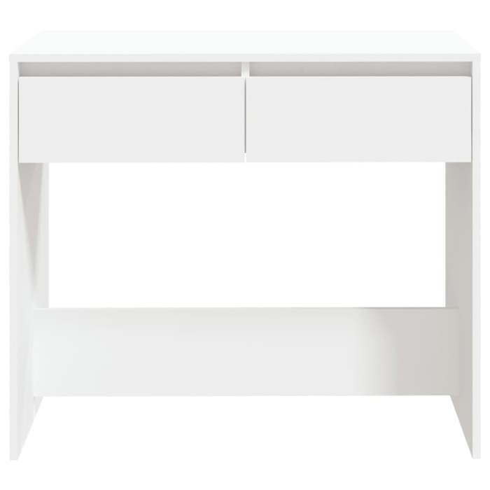 Blanc Table console - CLARENCE - Meuble couloir - Blanc 89x41x76 5 cm - Acier CC630