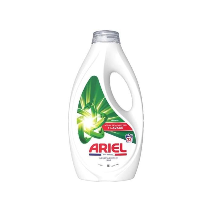 Ariel - Lessive liquide Action détachante 23 lavages Original - 1035 ml ...