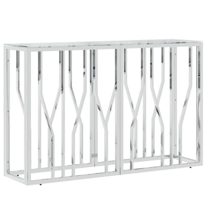 SALE 2026Table console Table d’Appoint de Salon - Cabinet salon 110x30x70cm - Acier inoxydable et verre 15.48 Kg 8073852