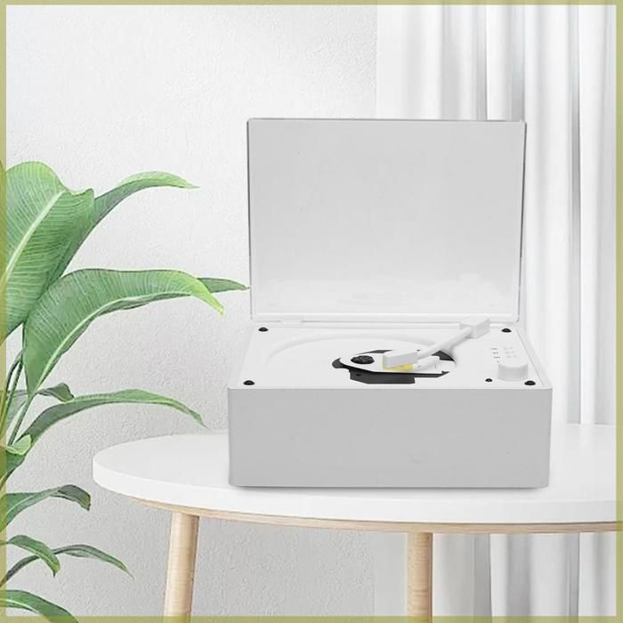 Cocosity Lecteur CD de valise Valise lecteur CD rétro multifonctionnel qualité video cassette Couleur du grain du bois blanc