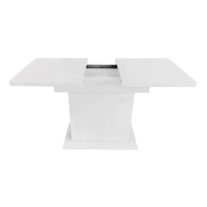Table à rallonges table avec rangement table rectangulaire table moderne et épurée blanche 130 × 70 × 75 cm