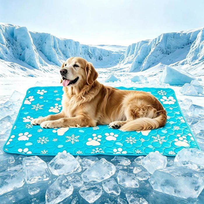 Tapis rafraîchissant pour chien et chat 100 x 70 cm tapis auto-refroidissant pliable antidérapant intérieur extérieur été