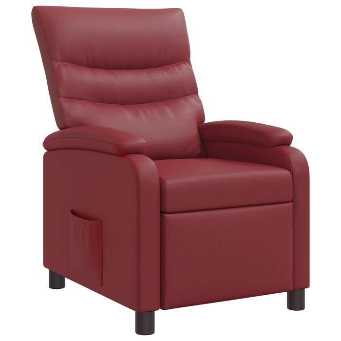 Rouge Fauteuil inclinable Bordeaux Simili cuir(VIDAXL)_20311