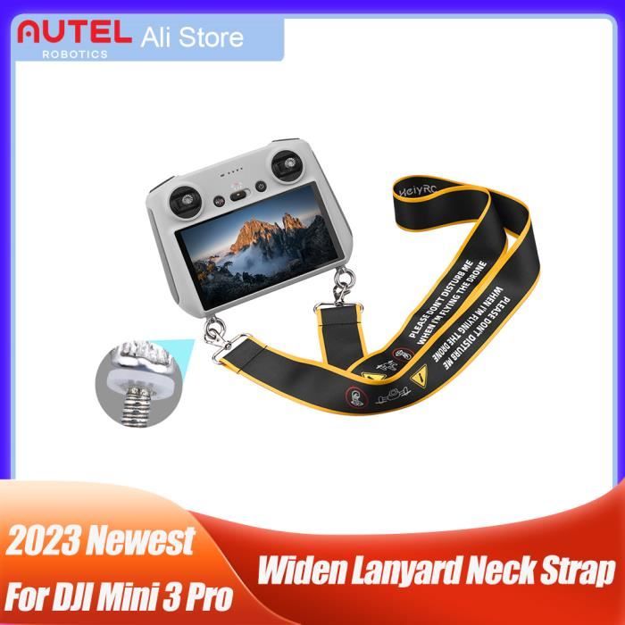 Sangle Cou Large Pour Télécommande DJI FPV / Phantom / Inspire - Longueur Réglable 53-70cm, Largeur 5.3cm | Noir, Libère Les Mains