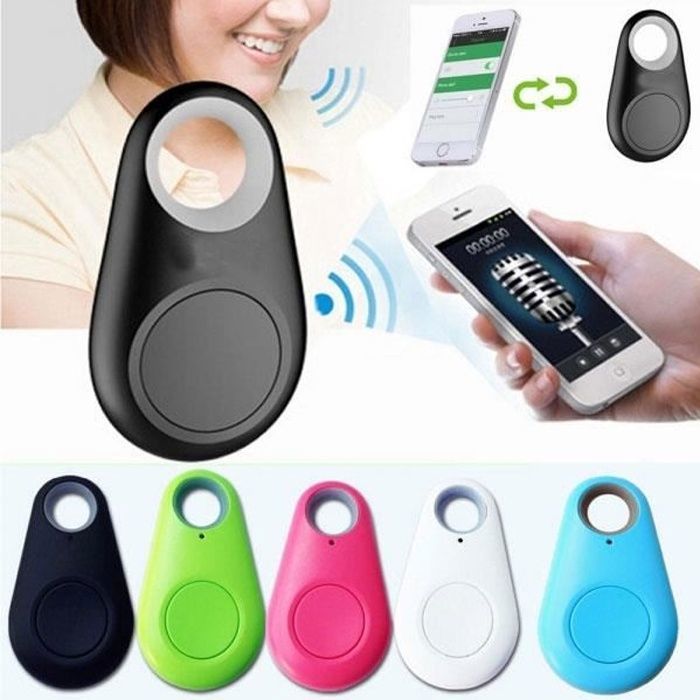 Puce Bluetooth 4.0 Tracer GPS Tracker Tag Self-Portrait Anti-perte d'alarme  Key Locator Dog YKS Noir