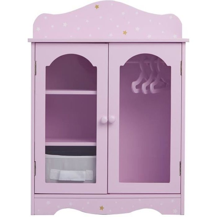 Armoire Dressing Avec Placards De Rangement Pour Poupee Ou Poupon