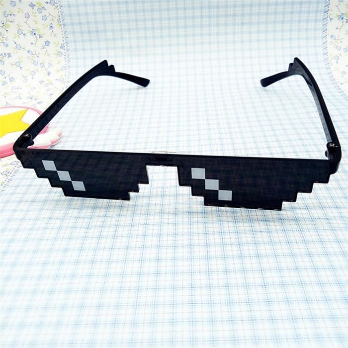 Beito Lunettes De Soleil Fun Jouets Drôles Thug Lunettes De Vie 8 Bit Deal Pixel avec IT Lunettes De Soleil pour Enfants Adultes 