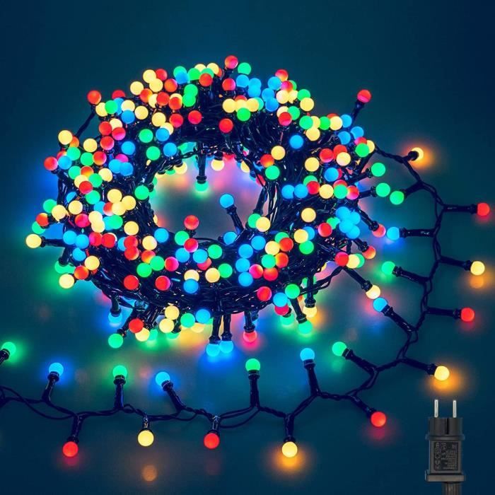 Guirlande Lumineuse LED Noël 30 Mètres - 300 LED Multicolores, 8 Modes, Télécommande - Pour Intérieur Et Extérieur - 11