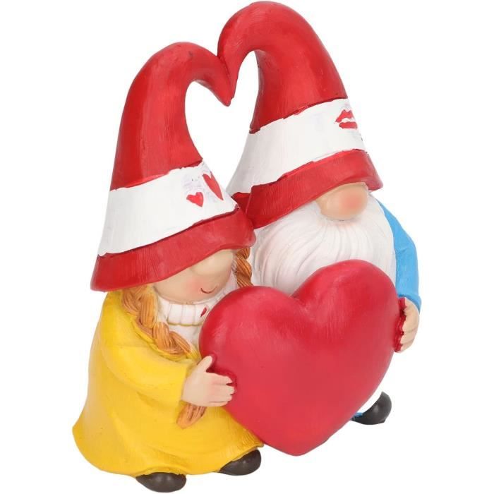 JINJIASC Lot de 2 naines de jardin, ludiques, statue de couple GNOME