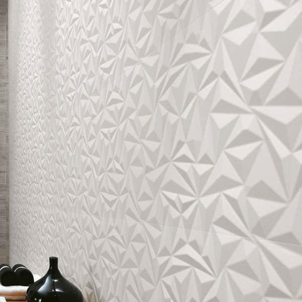 Échantillon de 3D Dots Céramique Brillant Ciment Gris 60X30 Mur Carrelage £ 16.69/m2